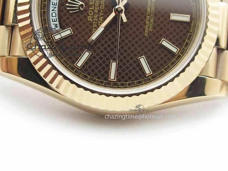 RG On 228239 Day-Date Edition Brown RG 40mm President A3255 Noob Bracelet Best 1:1 Dial 0407